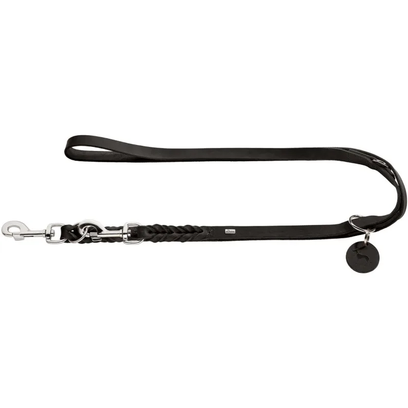 Verstellbare Führleine Solid Education 1,8 cm, 2 m von Hunter in Schwarz, Regular – Produktfoto