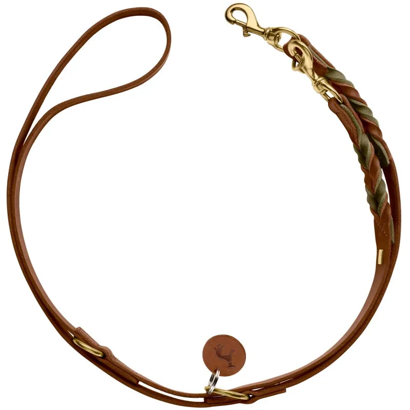 Verstellbare Führleine Solid Education Duo cognac L-XL från Hunter i Regular – produktbild