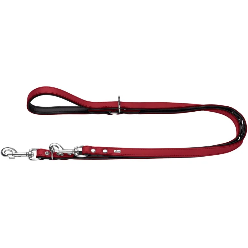 verstellbare Hundeführleine basic 1,8 cm von Hunter in Rot, Regular – Produktfoto