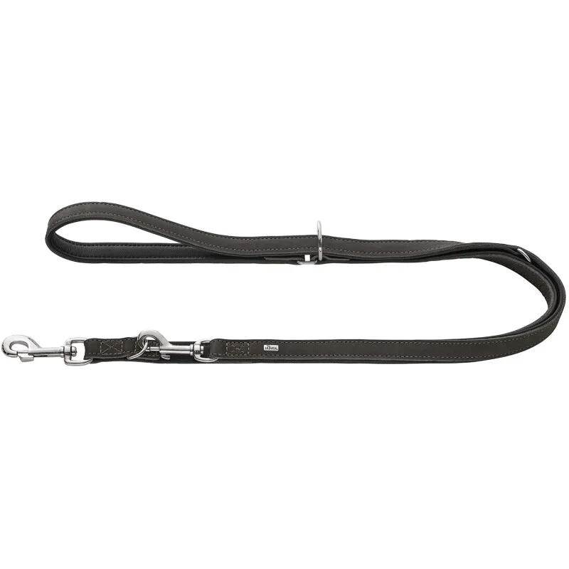 verstellbare Hundeführleine malta 1,3 cm von Hunter in Grau, Regular – Produktfoto