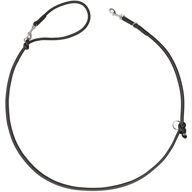 verstellbare Hundeführleine soho round mini 8 mm von Hunter in Schwarz, Regular – Produktfoto
