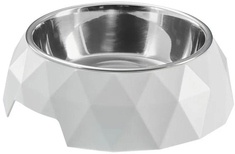 Voerbak voor honden Hunter Kimberley Melamine Roestvrij staal Driehoekig (22,5 x 22,5 x 4,5 cm) by Hunter in White – product photo 1 of 2