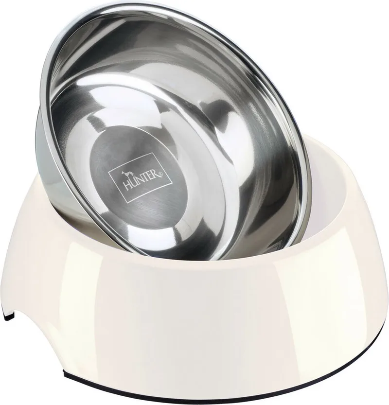 Voerbak voor honden Hunter Zwart 1,4 L Melamine by Hunter in White – product photo 1 of 3