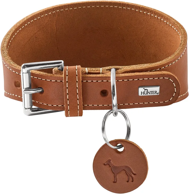 Windhonden Halsband Aalborg Cognac Maat 47 von Hunter – Produktfoto