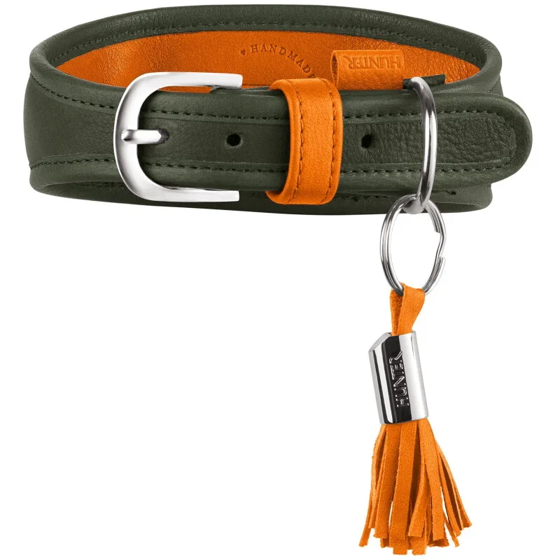 Windhundhalsband portofino S von Hunter in Oliv, Regular – Produktfoto