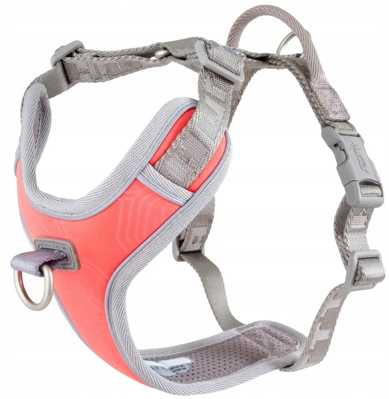 Hintta Venture No-Pull Harnas - Handentuige de 35-40cm Mets Voornas by Hurtta in Coral – product photo