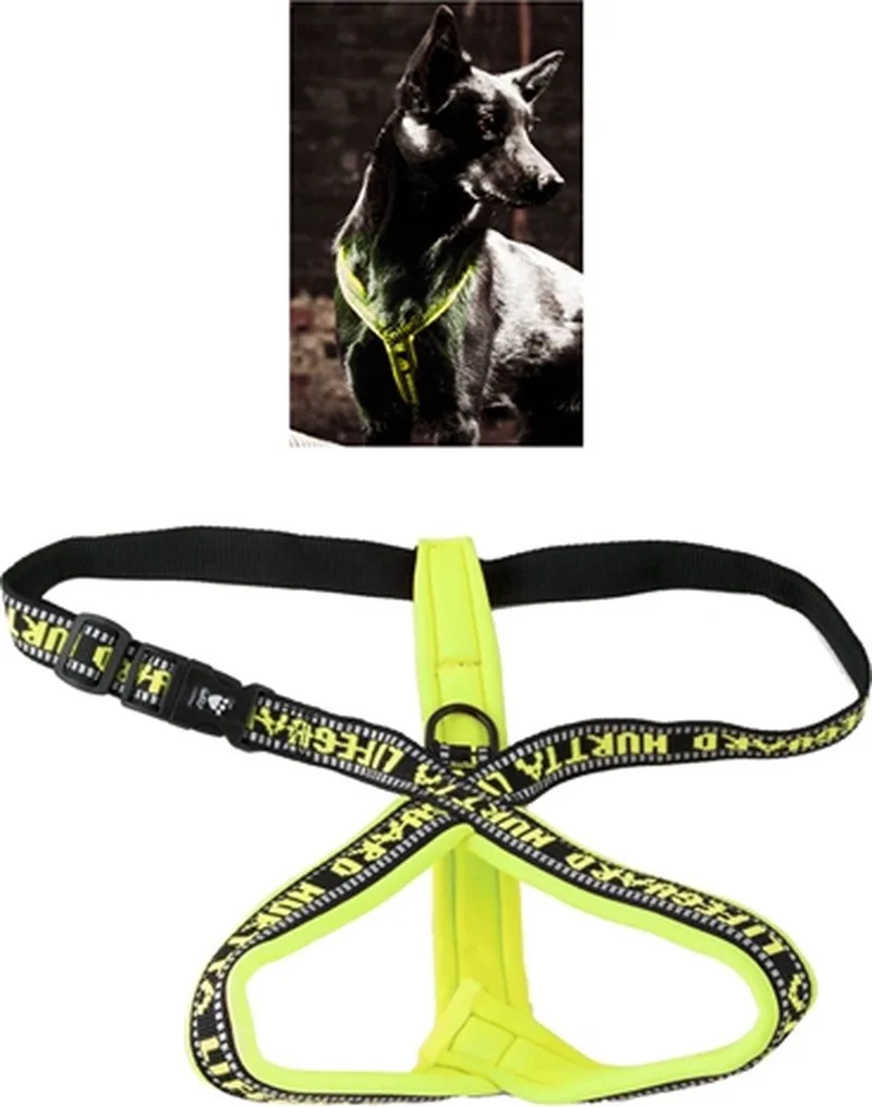 Lifeguard - Y-Harnas voor Hond - Geel 120 cm de Hurtta en Noir – photo produit