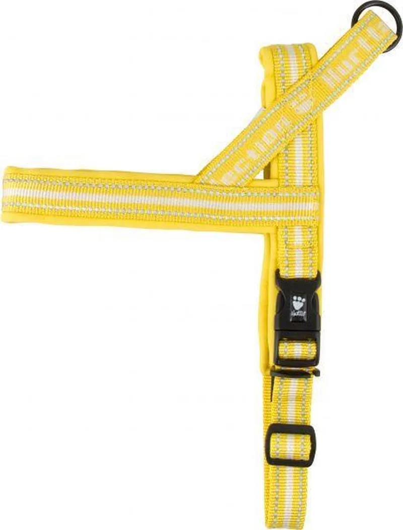 Padded Hondentuig / Harnas - Nylon - Neopreen Binnenvoering - Reflecterend - Borstomtrek 100 - 120 cm - GELIEVE ALVORENS BESTELLEN OPMETEN de Hurtta en Jaune – photo produit