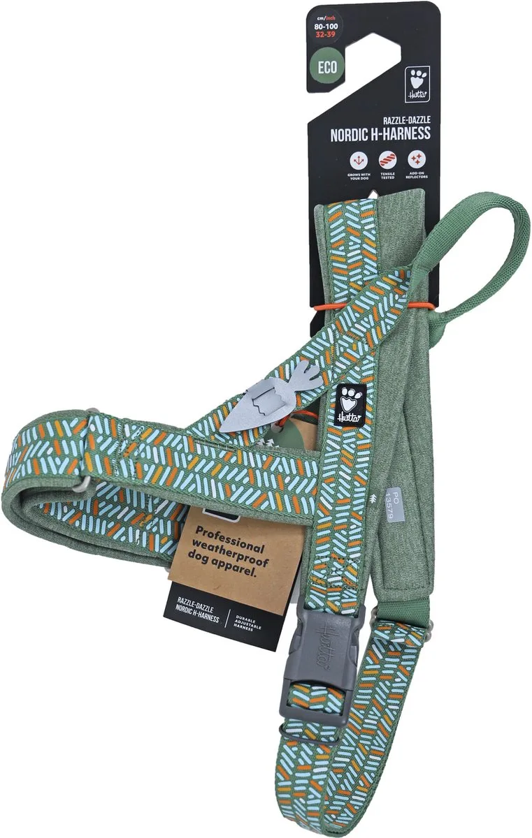Razzle-Dazzle H-Harness Hedge fra Hurtta i Grøn – produktbillede