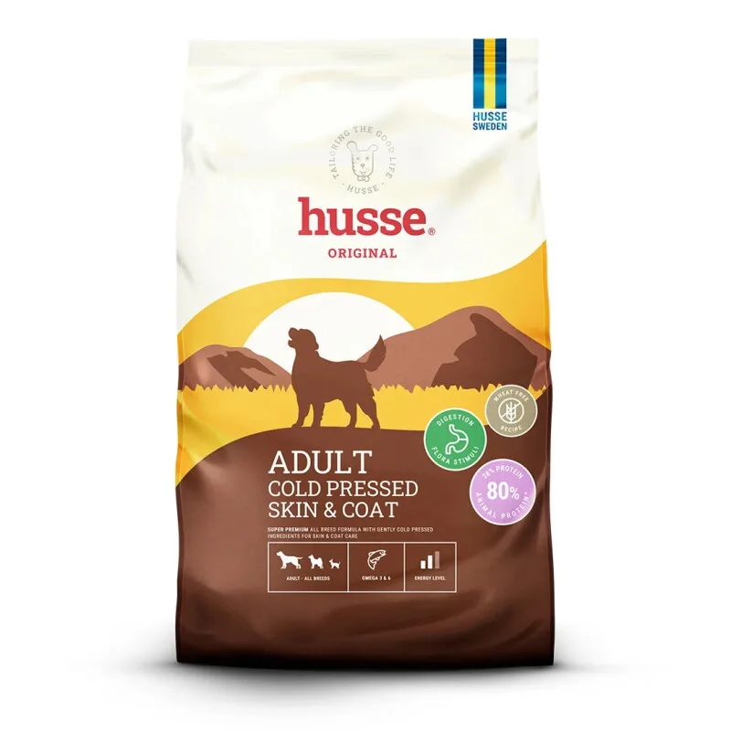 Adult Haut & Fell, kaltgepresst (ex Mild/Lyster) 14 kg Sanfte Ernährung für gesunde Haut und gesundes Fell im Alltag von Husse in Regular – Produktfoto