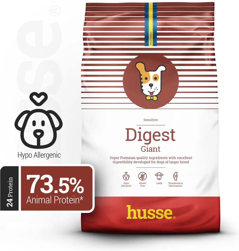 Digest Giant - Lam & Rijst - Hypoallergene Hondenvoer voor Grote Rassen - 12,5 kg de Husse – photo produit