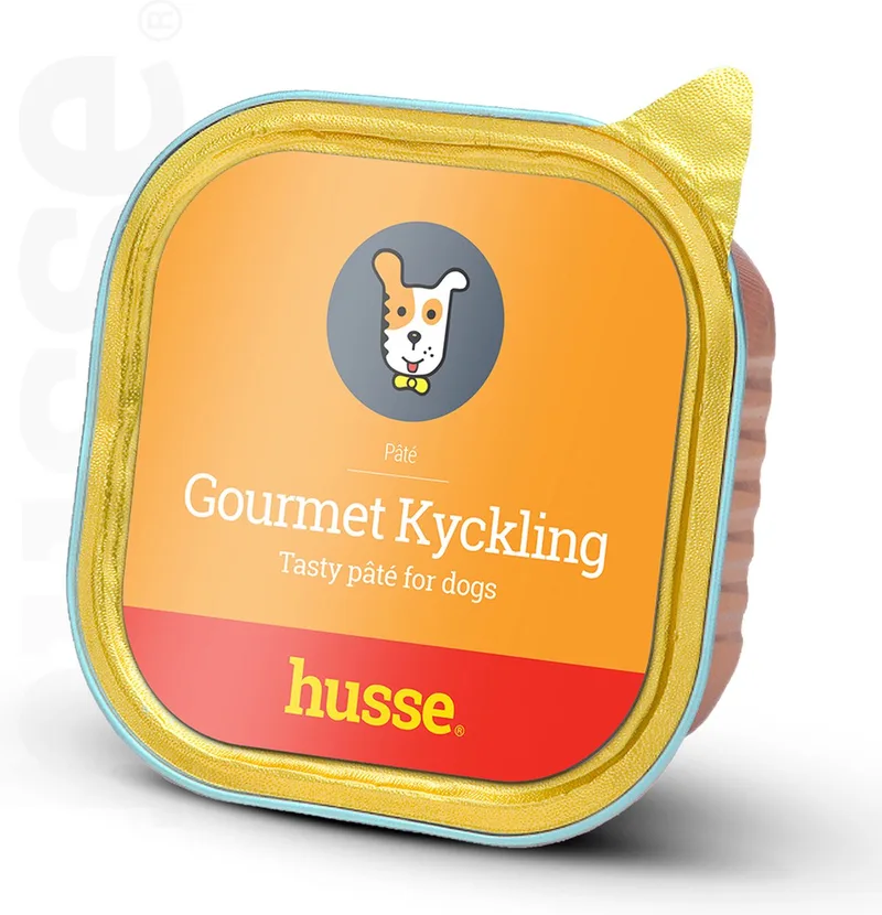 Gourmet Kyckling - Hondenvoer Blik, Natvoer Honden, Hondenvoeding Nat - Gourmet Kip - 6 x 300 g by Husse – product photo