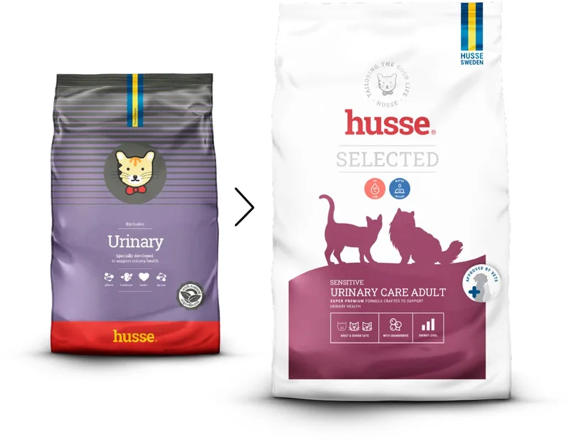 Katt Urinary - Blaasgruis, Kattenvoer Droogvoer, Kattenbrokken Struvite - Kattenvoeding 100% Natuurlijk - 2 x 2 kg by Husse – product photo
