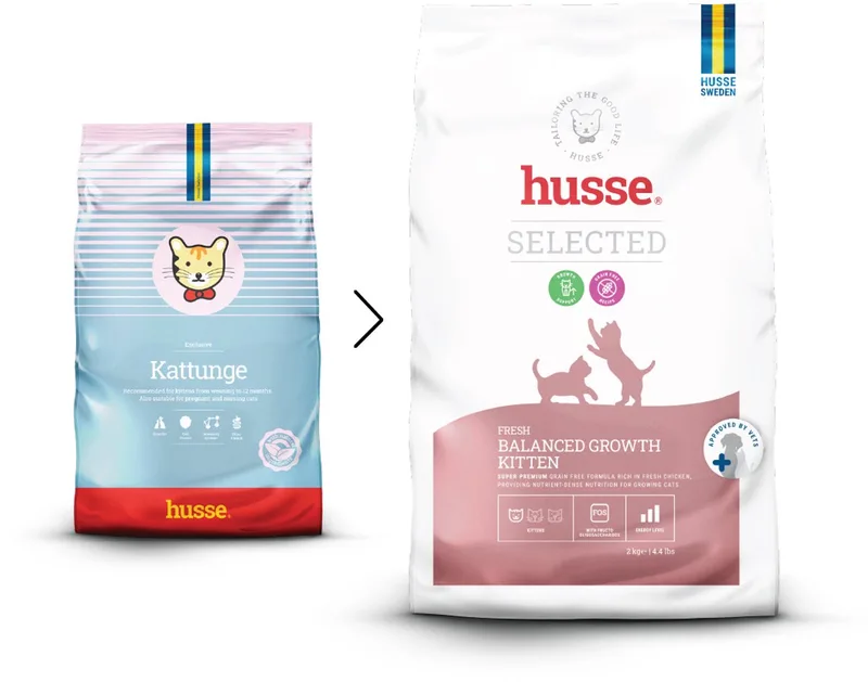 Kattunge Kitten - Kittenvoer, Kattenvoer junior, Kattenbrokjes, Kittenbrokjes, Droogvoer - 7 kg de Husse – photo produit