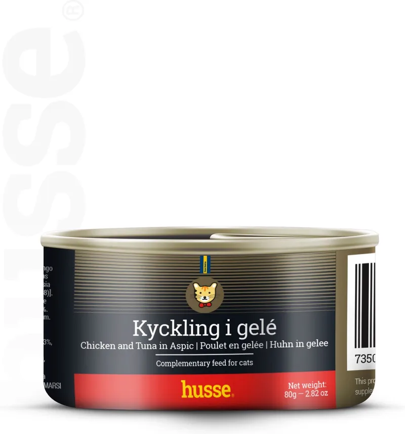 Kip in gelei - katten natvoer - 48 x 80g de Husse – photo produit