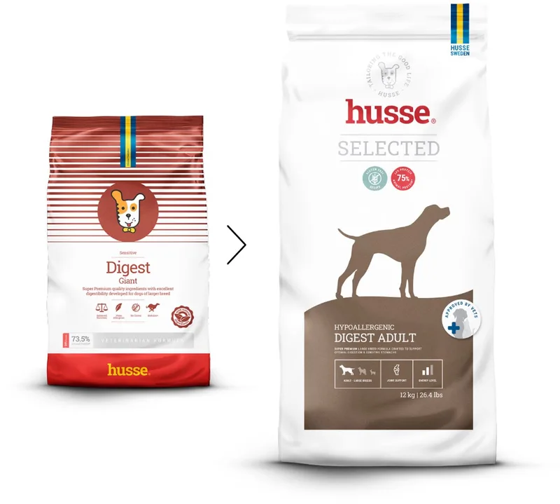 Lam en Rijst Giant - Hypoallergeen Hondenvoer, Hondenvoeding Droog, Hondenbrokken Hypoallergenic - 5 x 100g Proefpakket by Husse – product photo