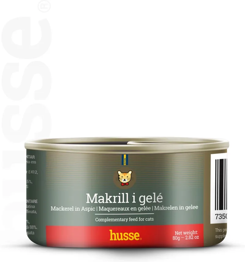 Makreel in gelei - katten natvoer - 48 x 80g de Husse – photo produit