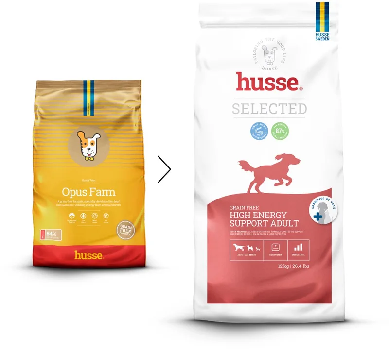 Opus Farm - Graanvrij Hondenvoer, Hondenbrokken zonder Granen, Glutenvrij Droogvoer Hond - Kip & Aardappel - - 5 x 100g proefpakket by Husse – product photo