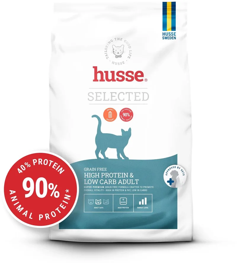 Opus Lynx - Graanvrij Kattenvoer, Graanvrije Kattenbrokken, Kattenvoeding Droogvoer - 2 x 7 kg von Husse – Produktfoto
