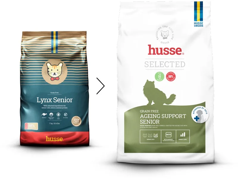 Opus Lynx Senior - Graanvrij Kattenvoer, Graanvrije Kattenbrokken, Kattenvoeding Droogvoer - 7 kg by Husse – product photo