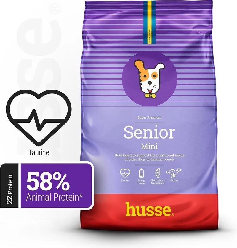 Senior Mini - Hondenvoer Droog, Hondenbrokken, Droogvoer, Hondenvoeding Kleine Hond - 2 x 7 kg von Husse – Produktfoto