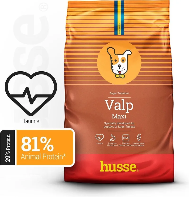 Valp Maxi - Puppyvoer Droogvoer, Puppy Voer, Hondenvoer Droog, Hondenbrokken Junior - 2 x 12 kg de Husse – photo produit