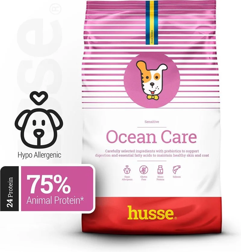Zalm en Rijst - Hypoallergeen Hondenvoer, Hondenvoeding Droog, Hondenbrokken Hypoallergenic - 2 x 12 kg von Husse – Produktfoto