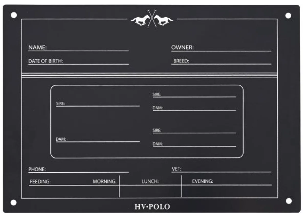 Stalbord - Engels - Zwart - 28.5x20 cm by HV Polo – product photo