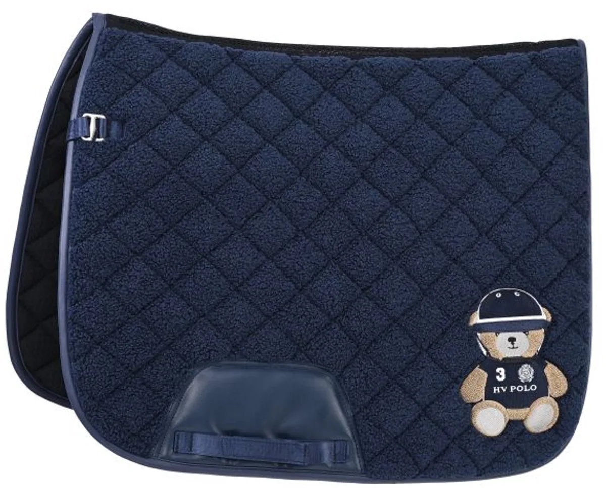 Zadeldekje HVPPolo teddy - Full Dressuur de HV Polo en Bleu foncé – photo produit