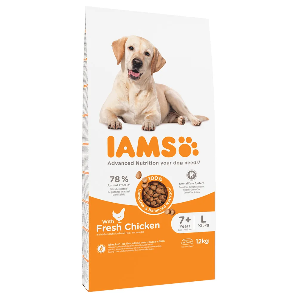 10 kg + 2 kg gratis! IAMS Advanced Nutrition droogvoer voor honden 12 kg - Senior Large Dog 7+ met Kip by IAMS – product photo