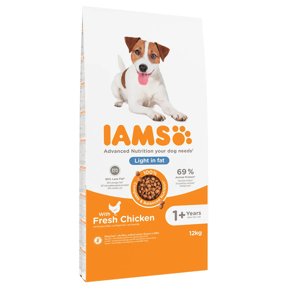 10 kg + 2 kg gratis! IAMS Advanced Nutrition droogvoer voor honden 12 kg - Weight Control met Kip van IAMS – productfoto