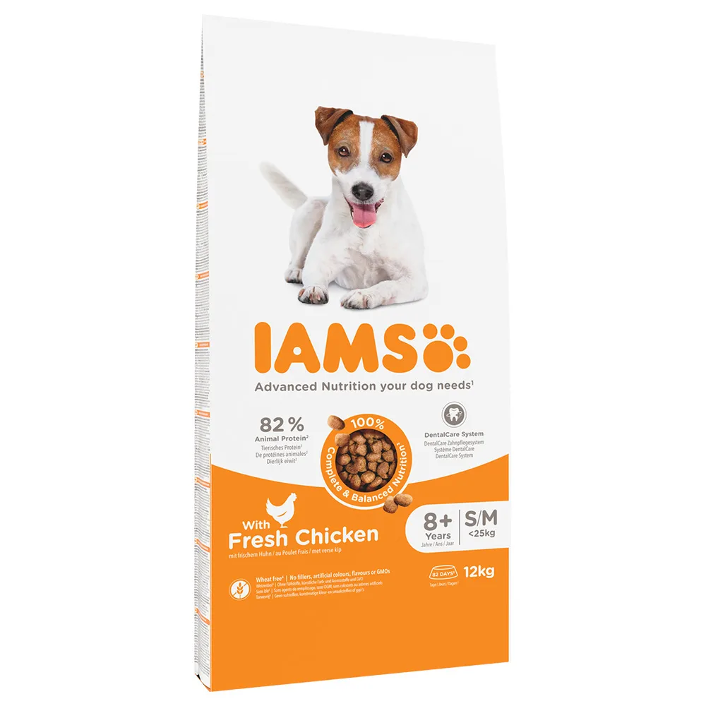 10 kg + 2 kg gratis! IAMS Advanced Nutrition droogvoer voor honden 12 kg - Senior Small & Medium Dog 8+ met Kip van IAMS – productfoto