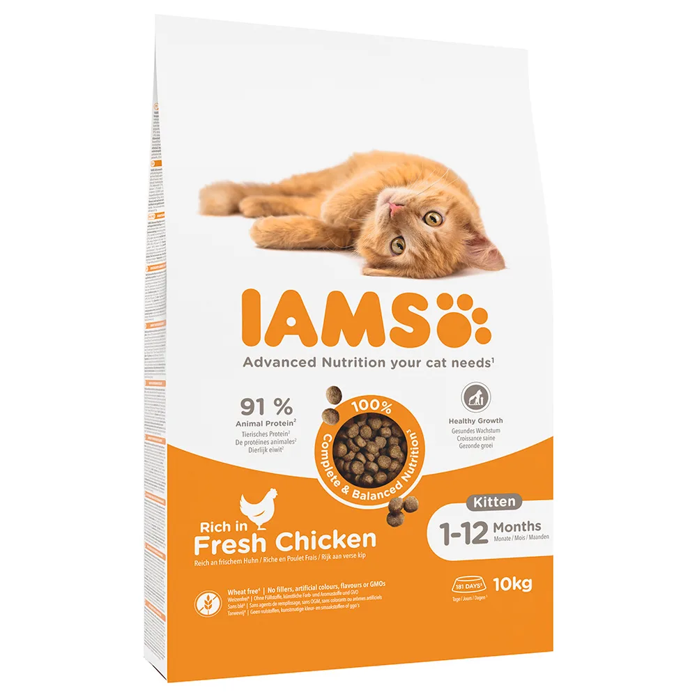 10kg Iams Kitten & Junior Kattenvoer van IAMS – productfoto