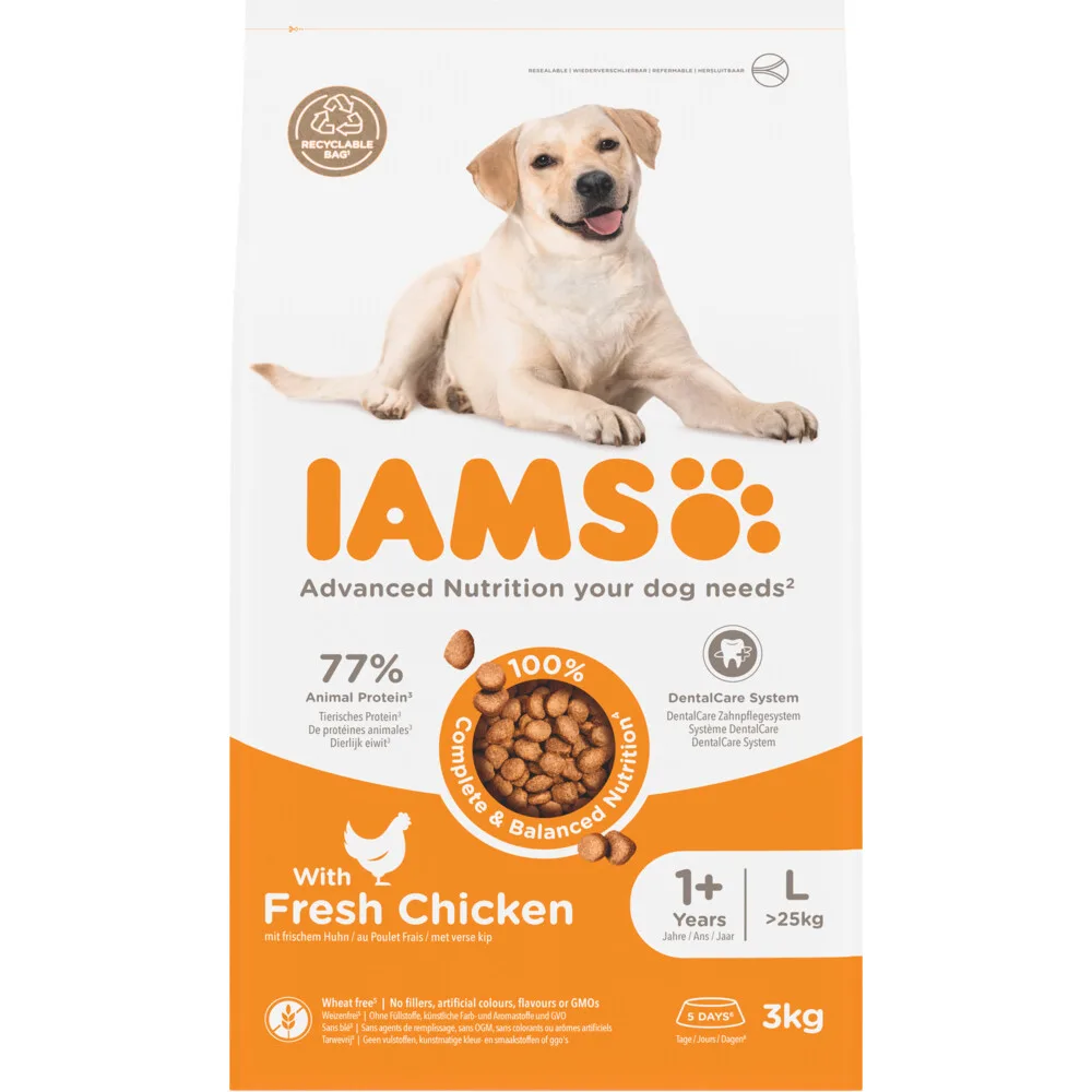 3x IAMS Dog Adult Large Kip 3 kg von IAMS – Produktfoto