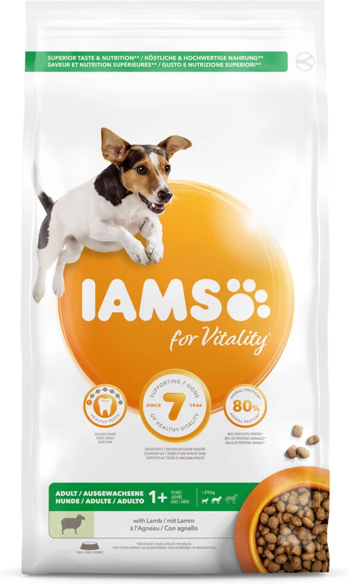 3x Iams Dog Adult Small - Medium Lam 3 kg von IAMS – Produktfoto