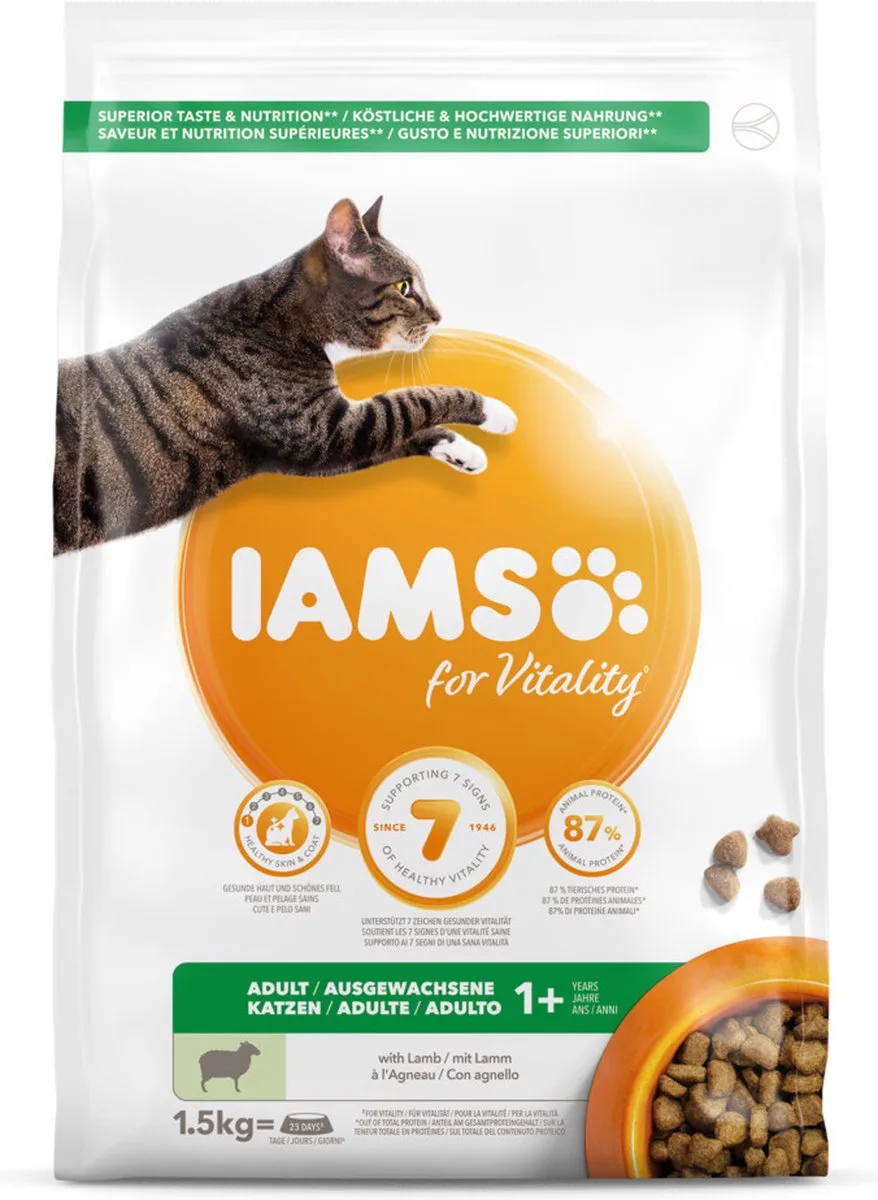4x Iams Kat Adult Lam 1,5 kg från IAMS – produktbild
