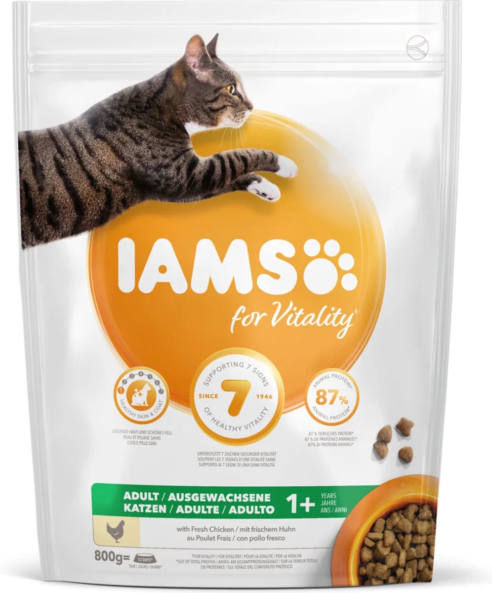 5x Iams Kat Adult Kip 800 gr von IAMS – Produktfoto