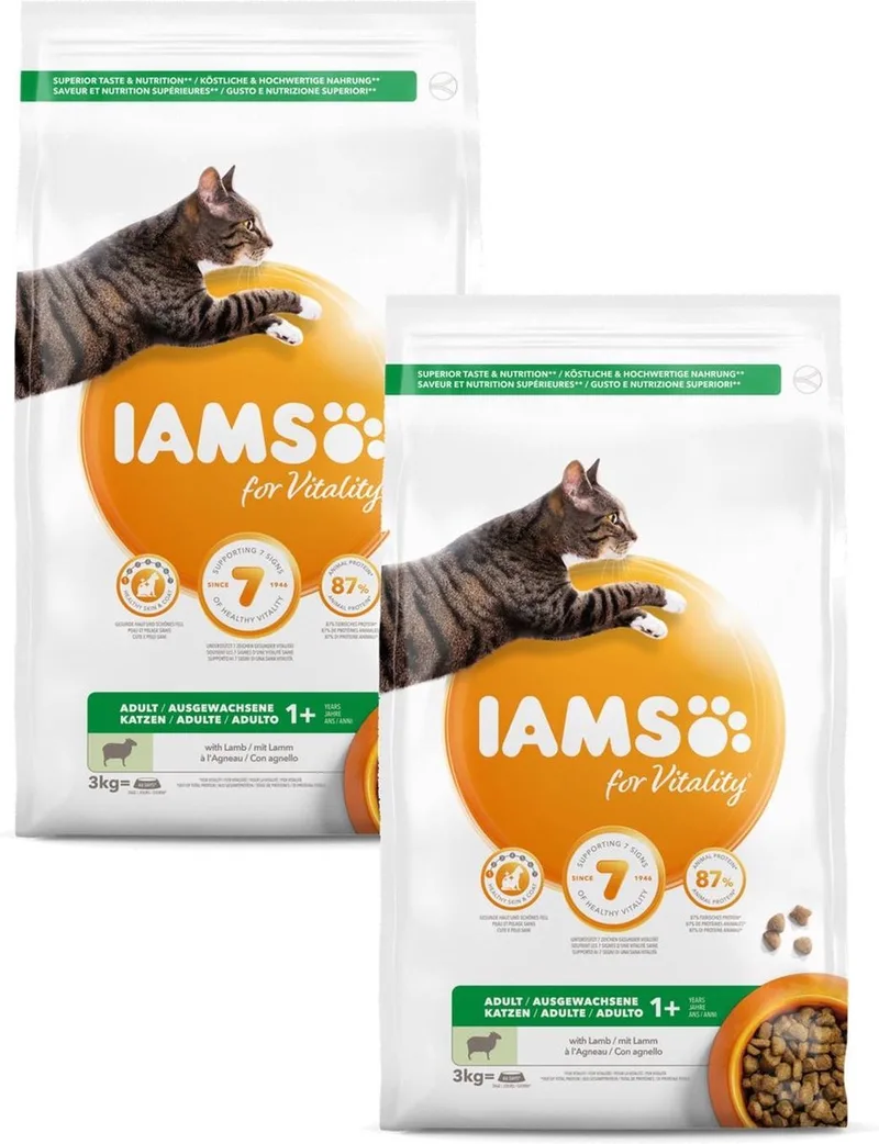Cat Adult - Kattenvoer - 2 x Lam 3 kg de IAMS – photo produit