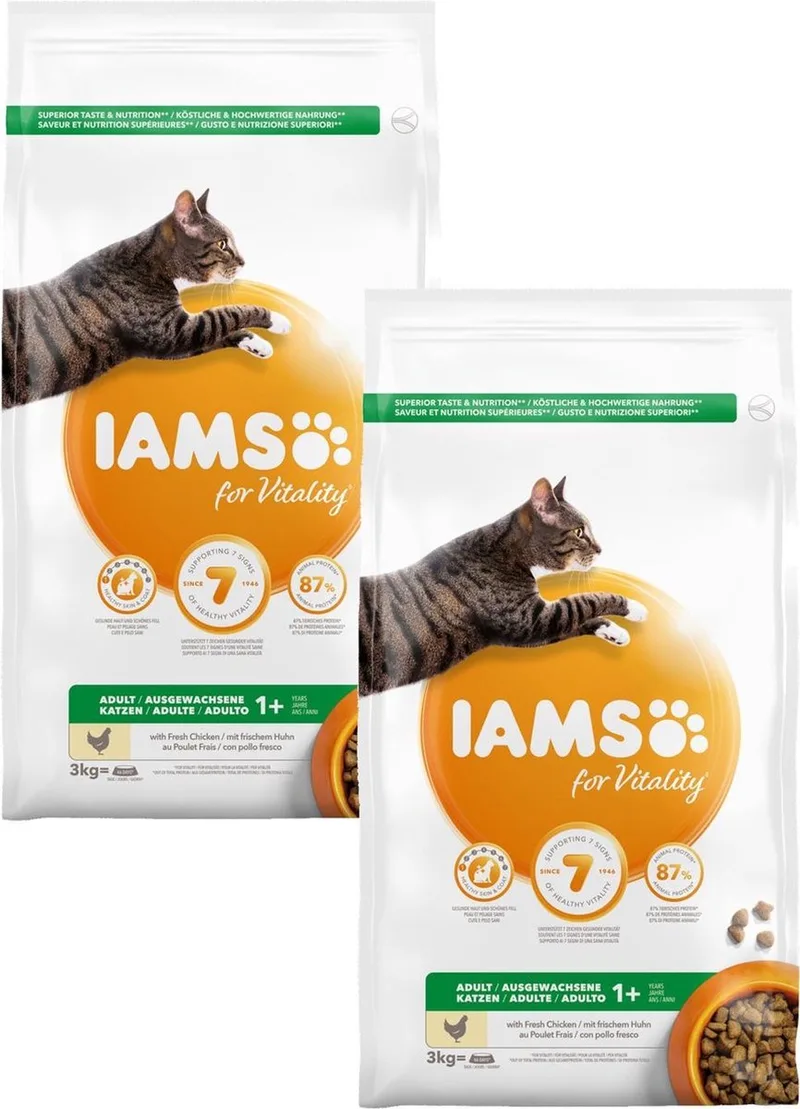 Cat Adult Kip - Kattenvoer - 2 x 3 kg by IAMS – product photo