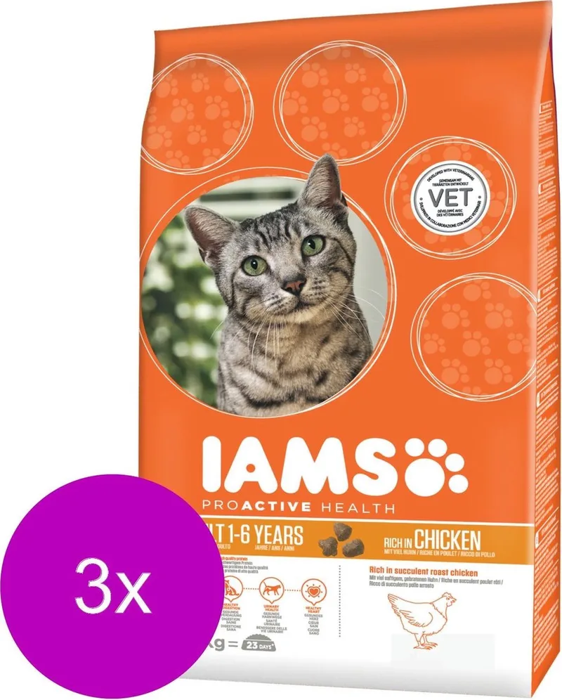 Cat Adult Lam - Kattenvoer - 3 x 1.5 kg von IAMS – Produktfoto