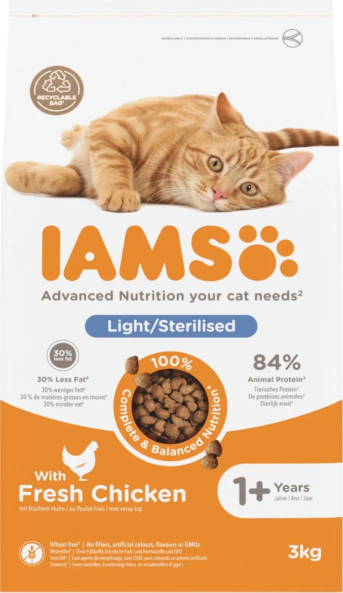 Cat Adult Sterilised Kip - Kattenvoer - 3 kg by IAMS – product photo