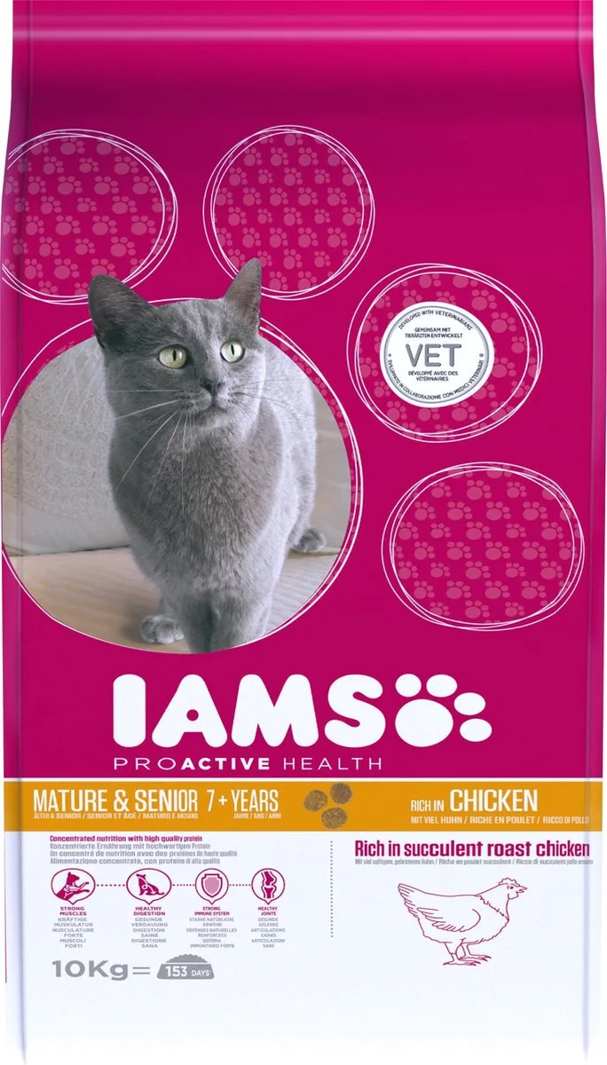 Cat Mature & Senior - Kip - Kattenvoer - 10 kg by IAMS – product photo