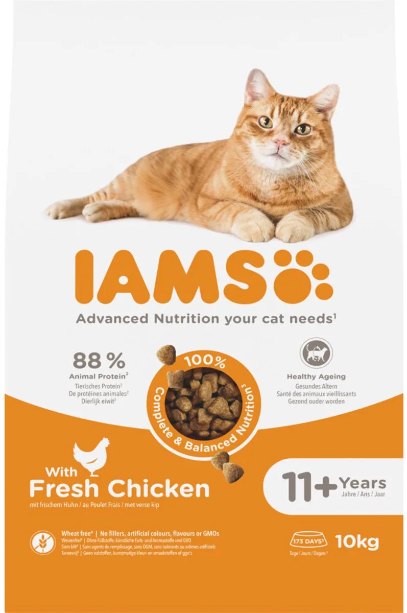 Cat senior 11+ Kattenvoer Chicken - 10 kg von IAMS – Produktfoto