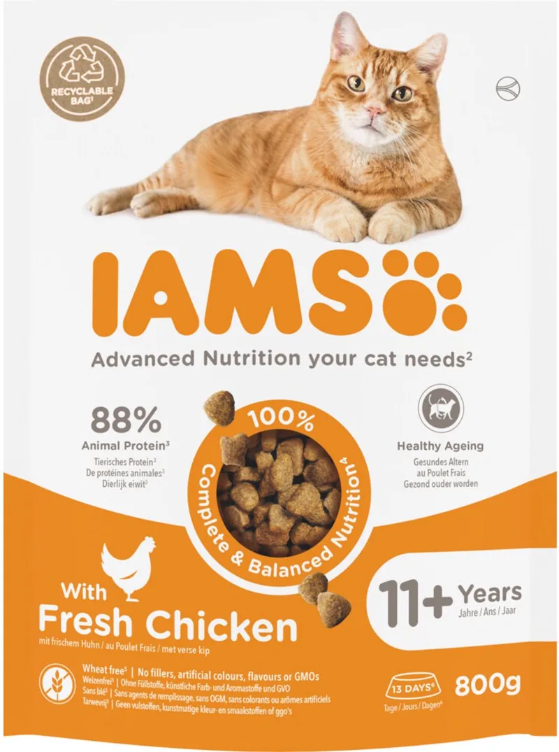 Cat senior 11+ Kattenvoer Chicken - 800 gr by IAMS – product photo