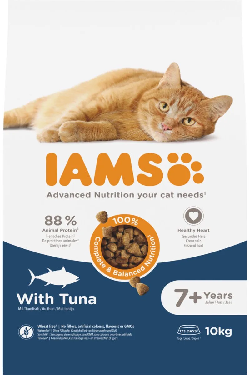 Cat Senior 7+ Kattenvoer Tuna - 10 kg by IAMS – product photo