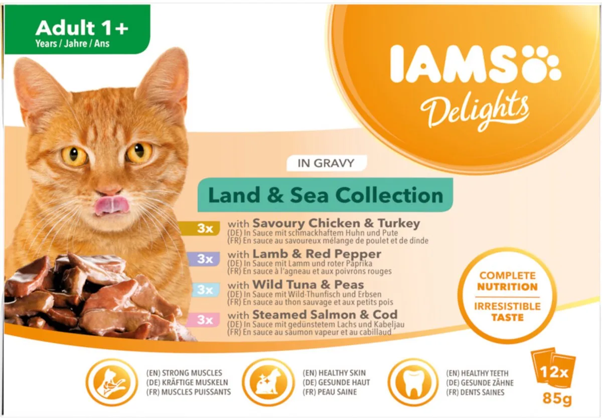 Delights Land - Sea - 2 x 12 x 85 gr - Voordeelverpakking från IAMS – produktbild