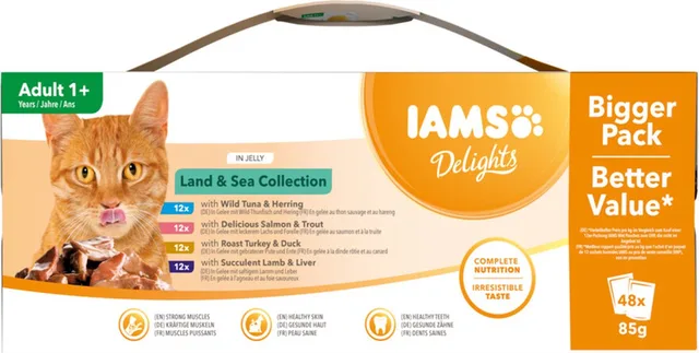 Delights Land & Sea Collection Jelly - Adult Kat - Natvoer - 48 x 85 gr