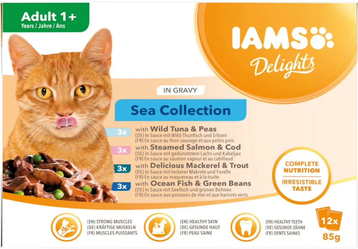 Delights Sea Collection - 2 x 12 x 85 gr - Voordeelverpakking van IAMS – productfoto