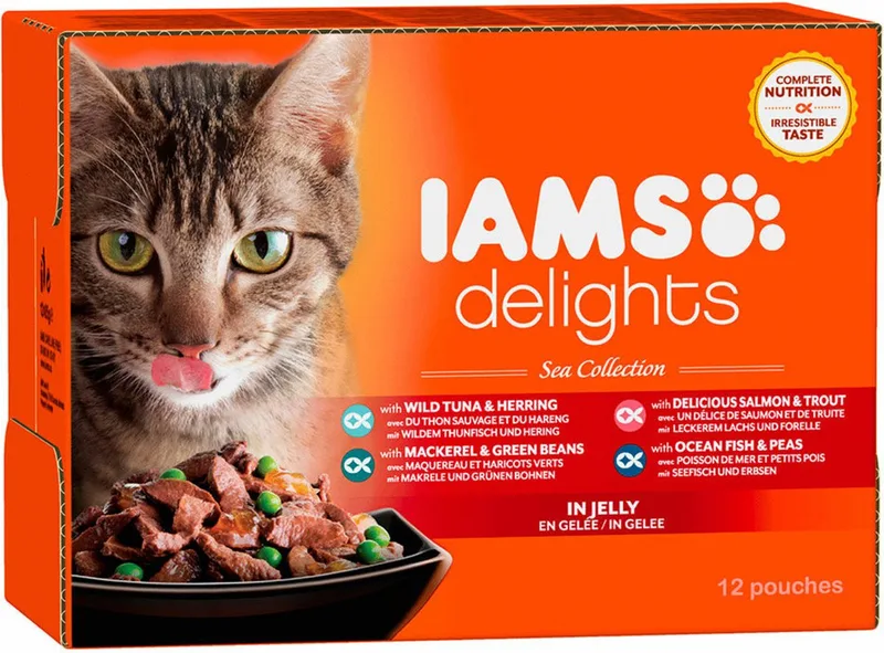Delights Sea Collection Jelly - Kat - Natvoer - 12 x 85 gr von IAMS – Produktfoto