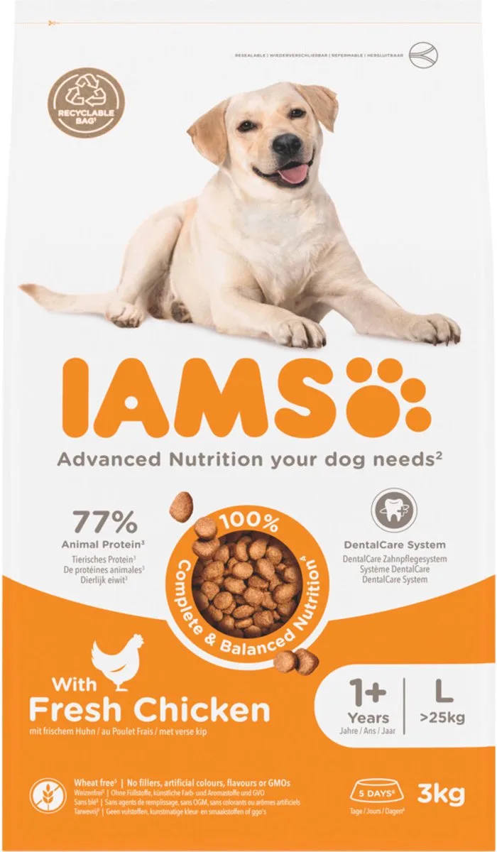 Dog Adult Large Kip 3 kg de IAMS – photo produit